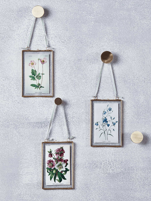 Three Delicate Hanging Frames - Brass