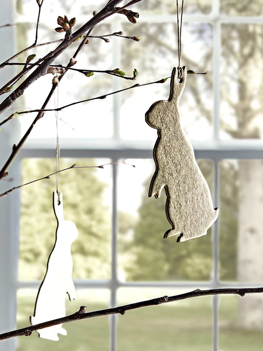Four Gold Bunny Tags