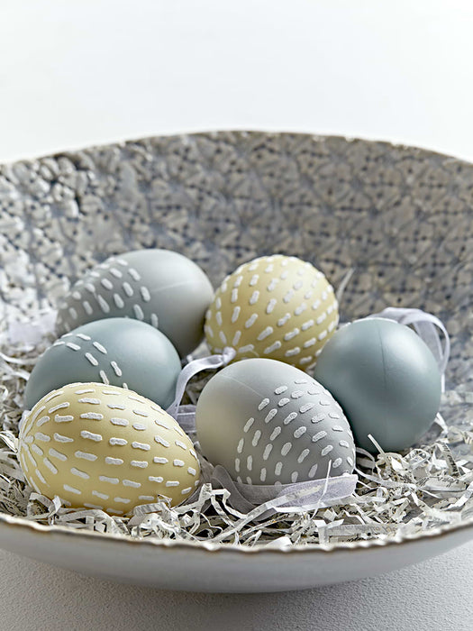 Six Pastel Hanging Eggs