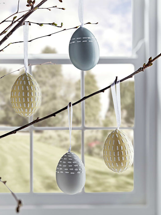 Six Pastel Hanging Eggs