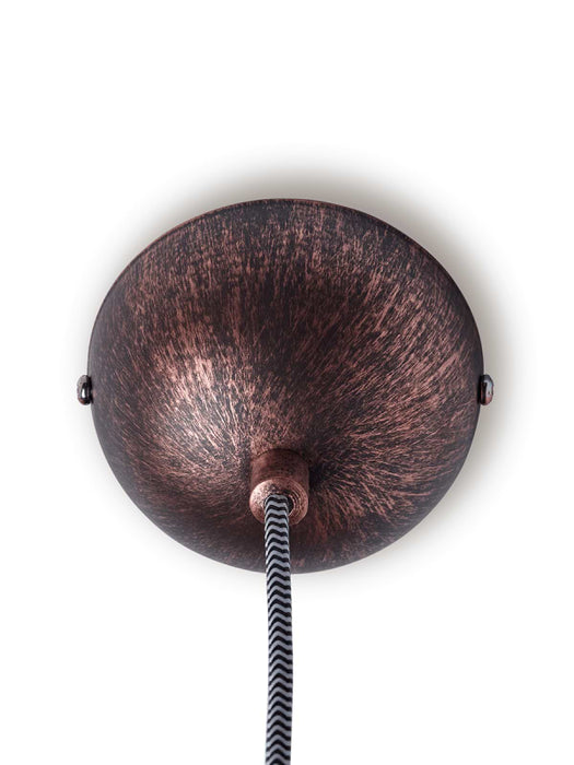 Antique Copper & Glass Pendant