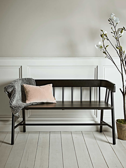 Handcrafted Teak Bench - Black