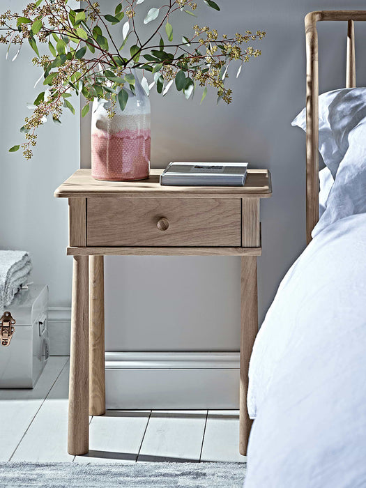 Bergen Oak Bedside Table - Natural