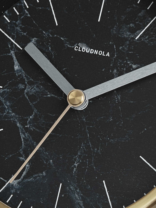 Black Marble & Brass Alarm Clock