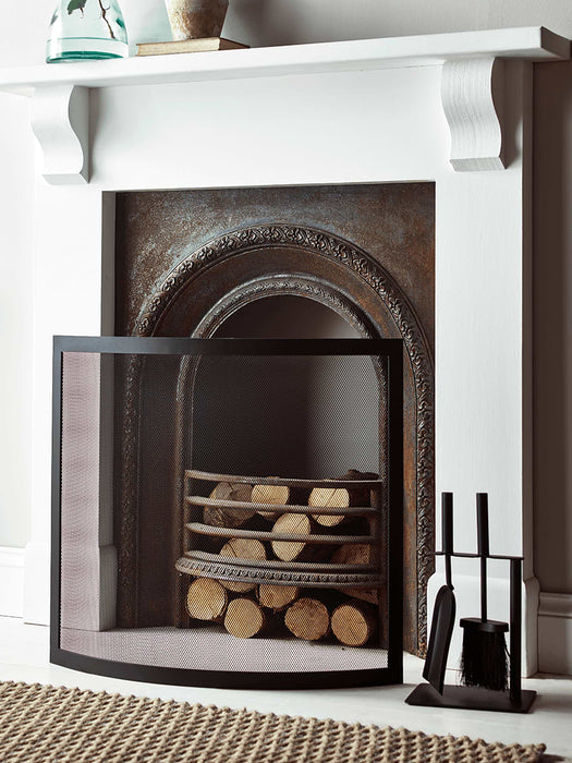 Black Metal Fire Screen