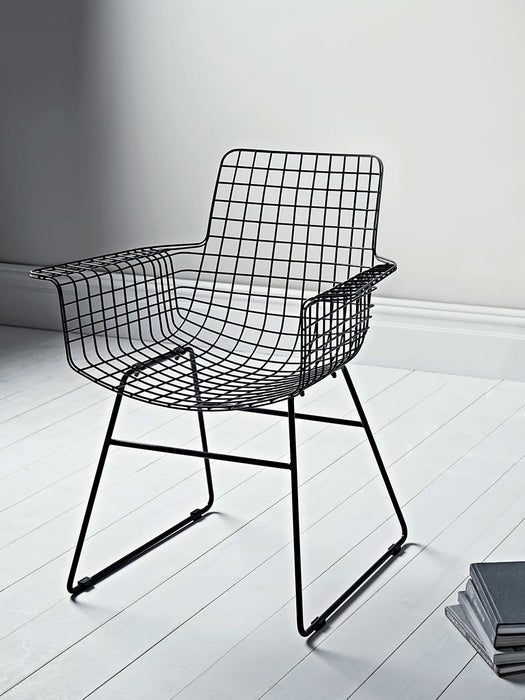 Black Iron Armed Chair