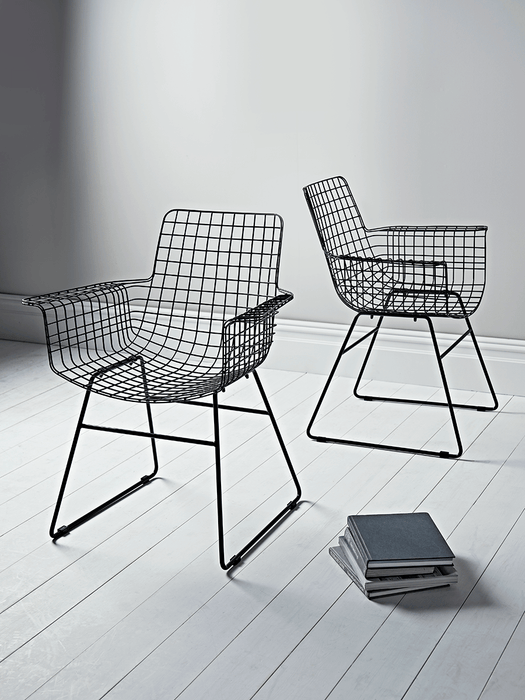 Black Iron Armed Chair