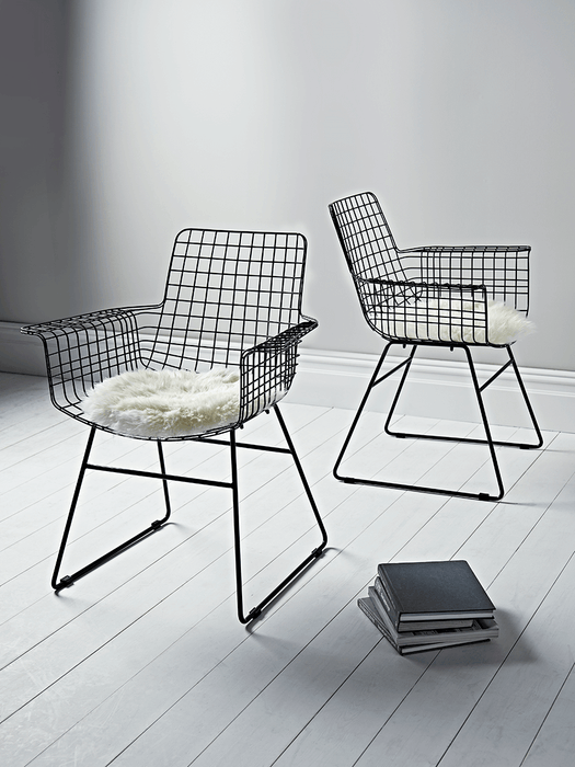 Black Iron Armed Chair