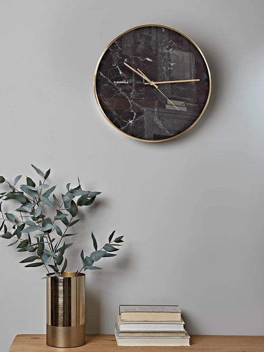 Black Marble & Brass Clock