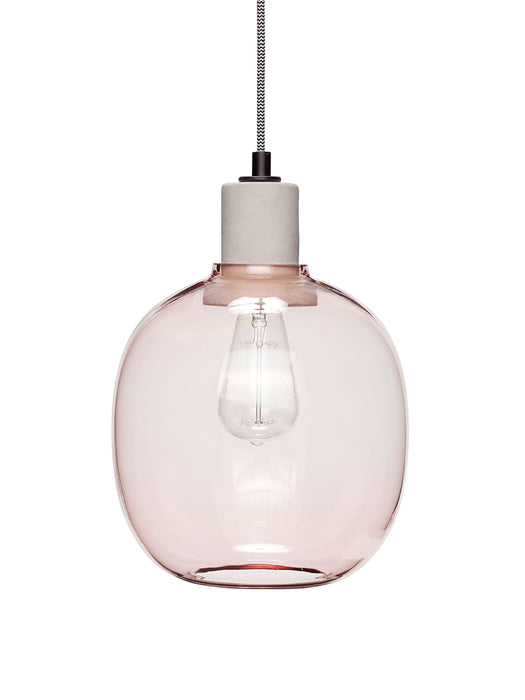 Blush Glass & Concrete Pendant