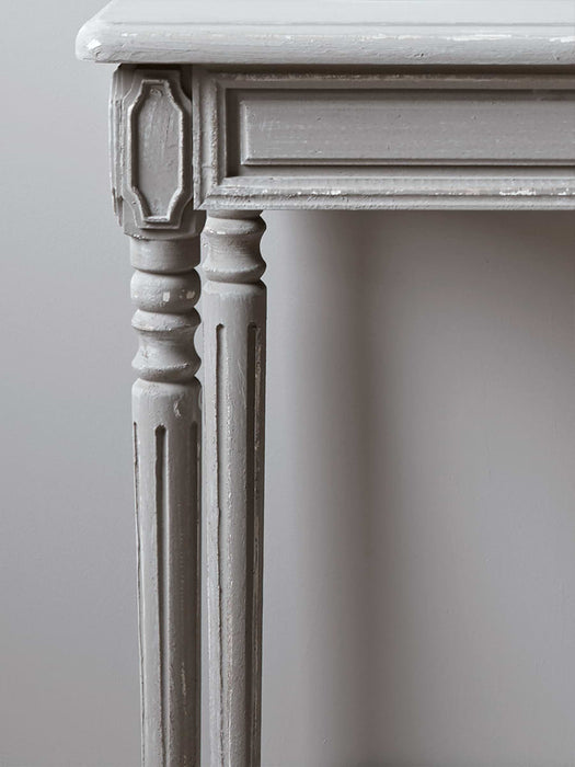Grey Washed Carved Console Table