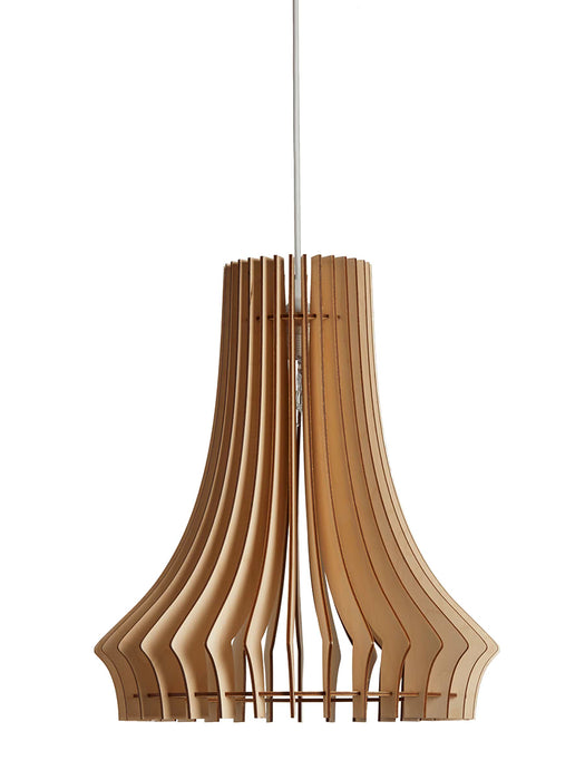 Wooden Slatted Tapered Pendant
