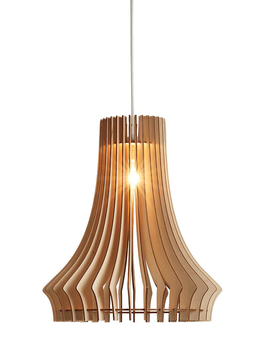 Wooden Slatted Tapered Pendant