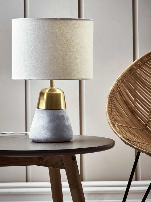 Concrete & Brass Table Lamp