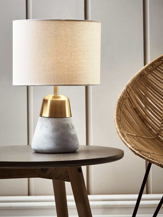 Concrete & Brass Table Lamp