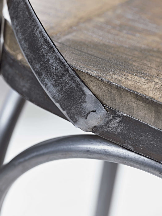Antique Zinc Cross Back Stool