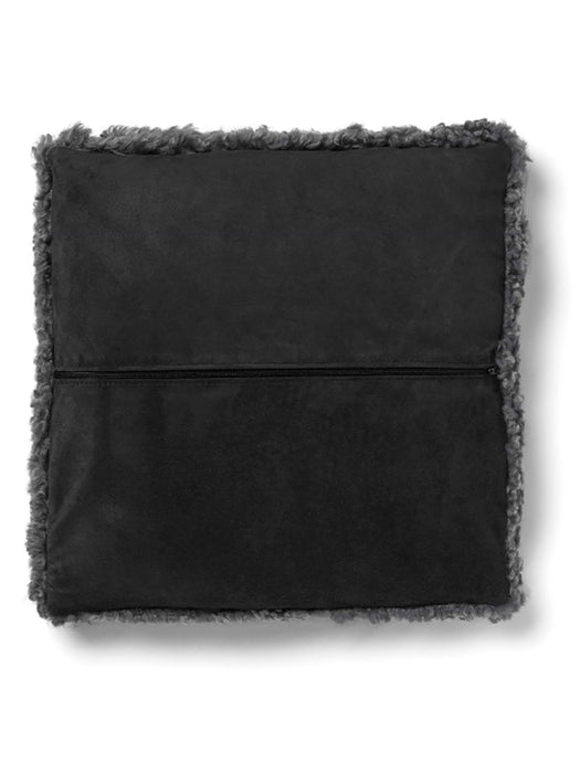 Luxe Grey Curly Sheepskin Cushion