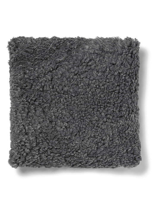 Luxe Grey Curly Sheepskin Cushion