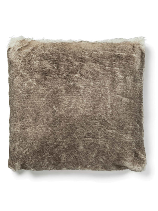 Supersoft Faux Fur Square Cushion - Snow Fox