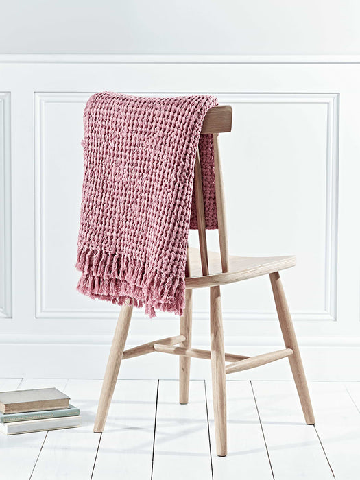 Cotton Waffle Throw - Blush