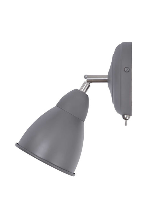 Grey Dome Wall Light