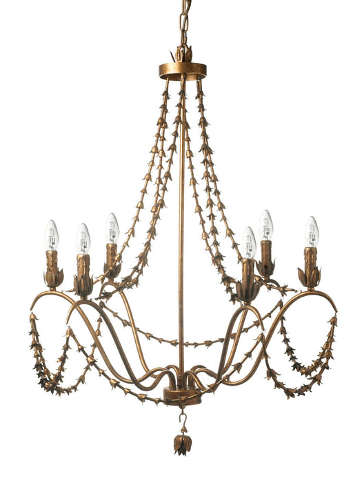 Antique Gold Rose Chandelier