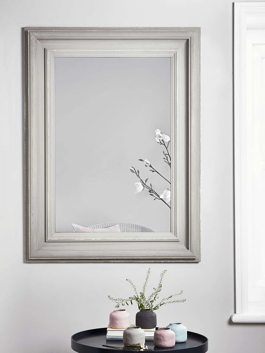 Grey Distressed Frame Mirror