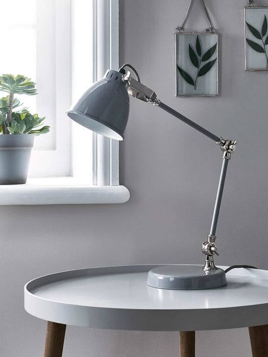 Nova Desk Lamp - Grey & Nickel