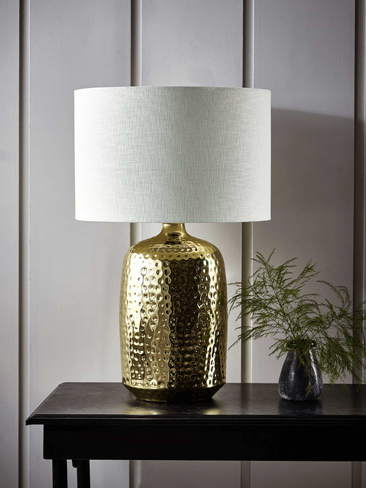 Hammered Table Lamp - Brass