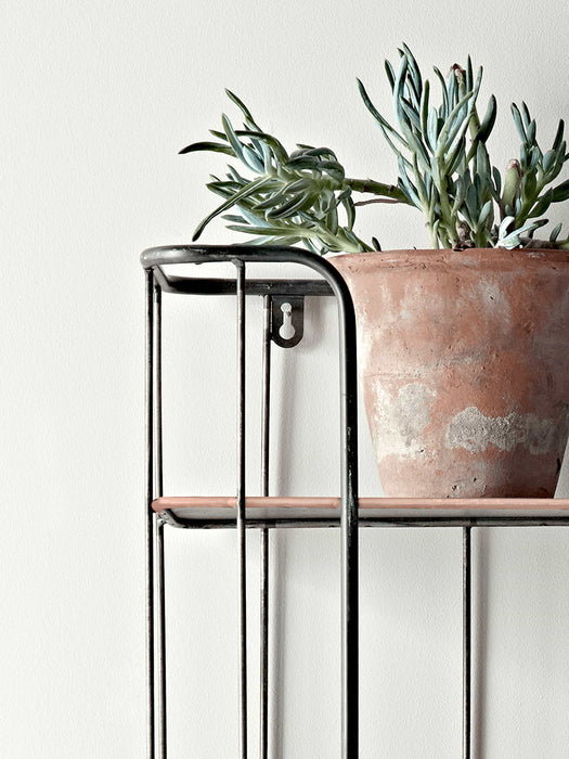 Industrial Shelf with Hooks - Large