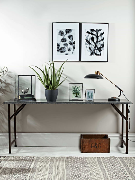 Zinc Topped Industrial Console