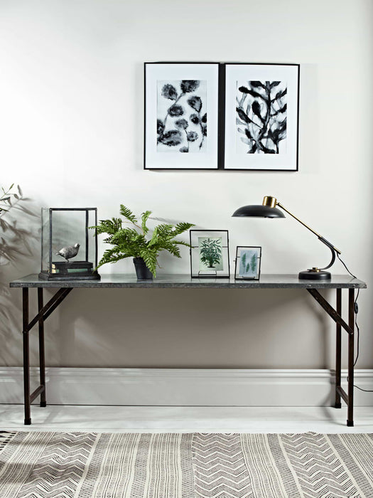 Zinc Topped Industrial Console