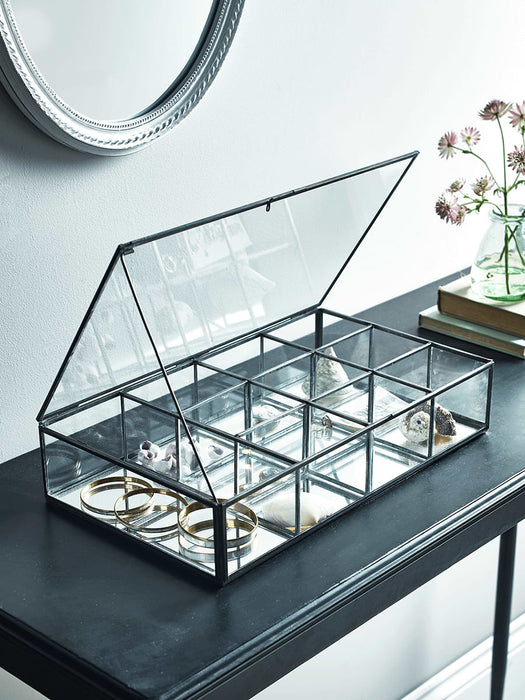 Glass & Metal Jewellery Box