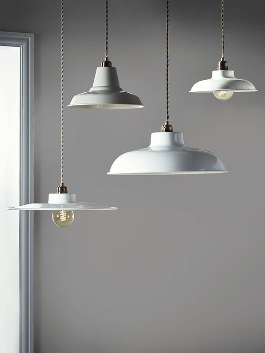 White Dome Metal Shade - Small