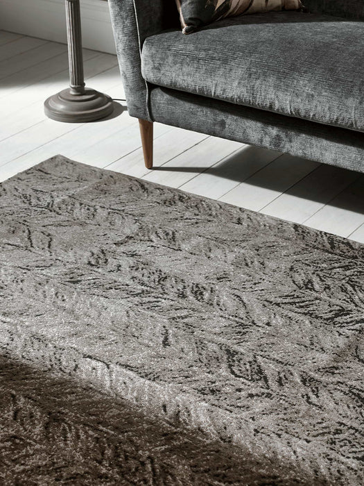Grey Leaves Rug