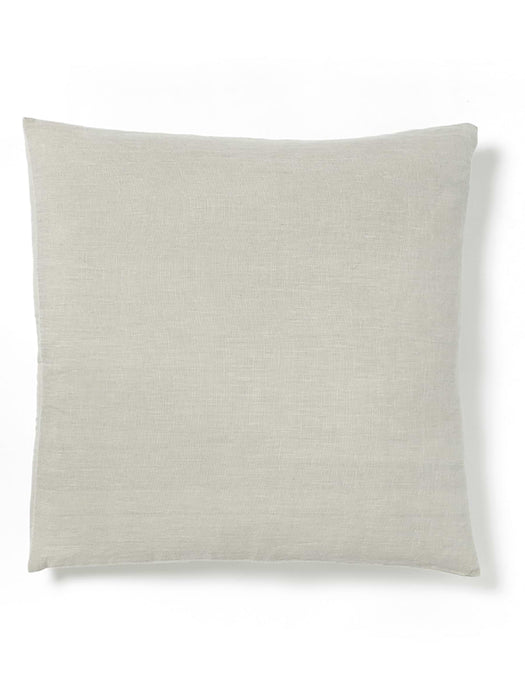 Buttoned Linen Cushion - Dove Grey