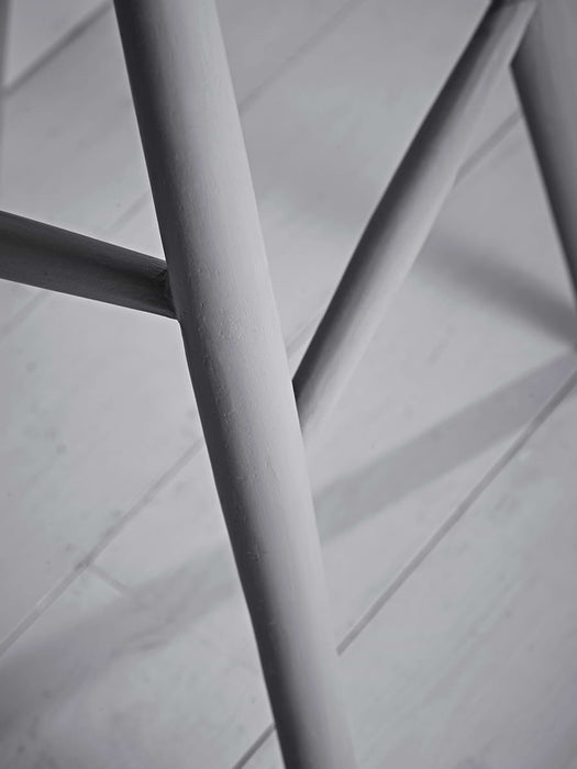 Carved Mango Stool - Grey Legs