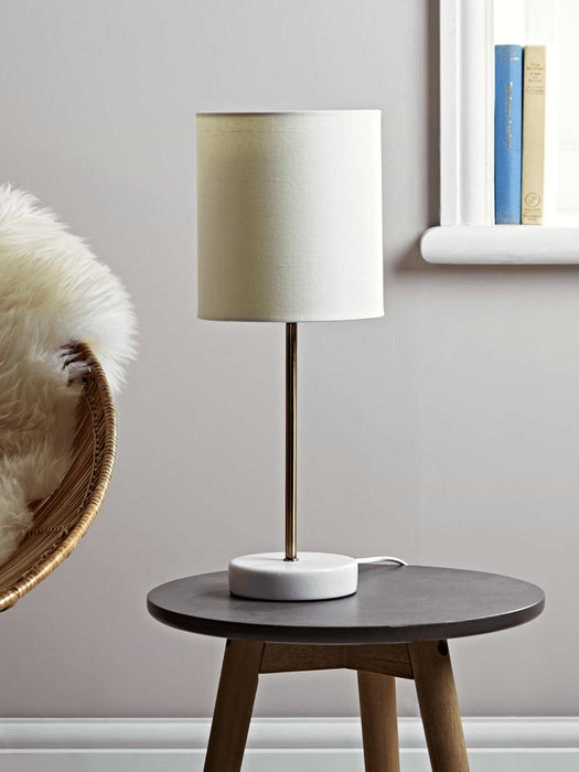 Small Marble Base Table Lamp - Brass