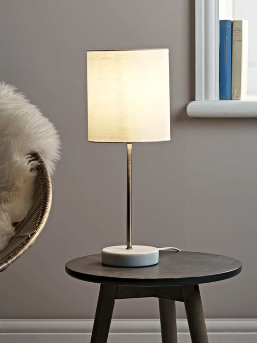 Small Marble Base Table Lamp - Brass