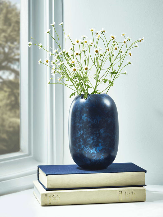 Blue Marbled Finish Vase