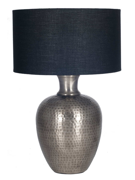 Hammered Nickel Table Lamp
