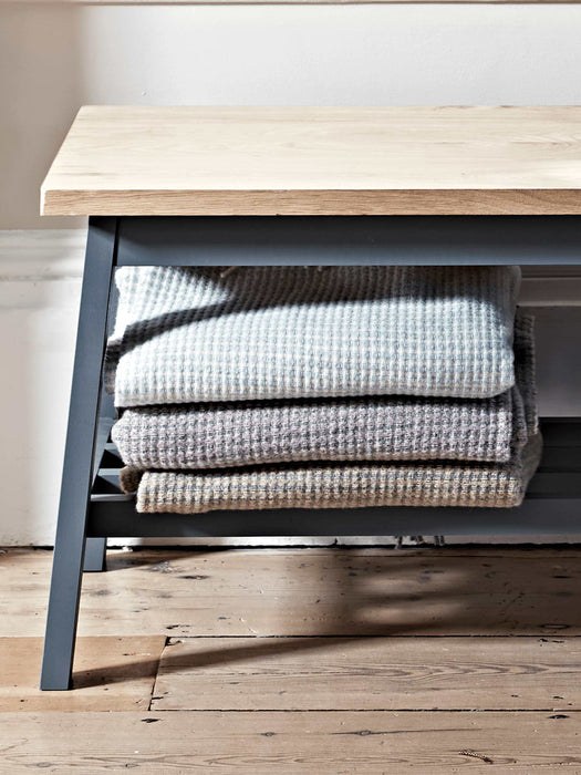 Oak & Charcoal Bench