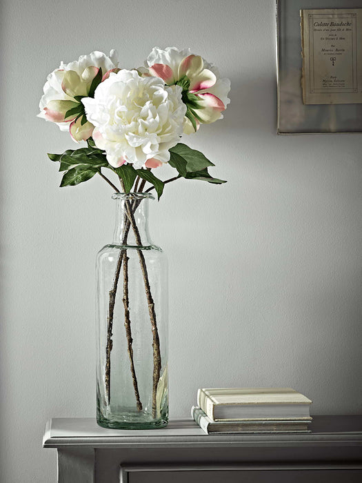 Three Faux Open Peony Stems