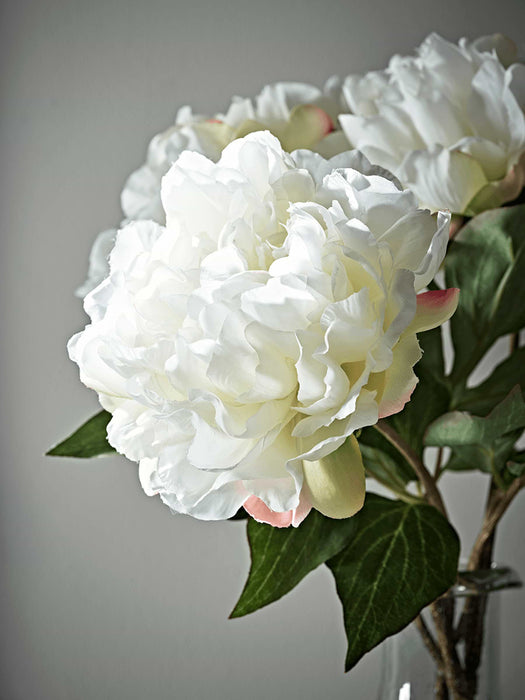 Three Faux Open Peony Stems