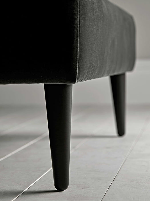 Marlborough Ottoman - Slate Cotton Velvet