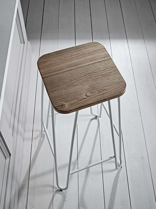 White Hairpin Bar Stool