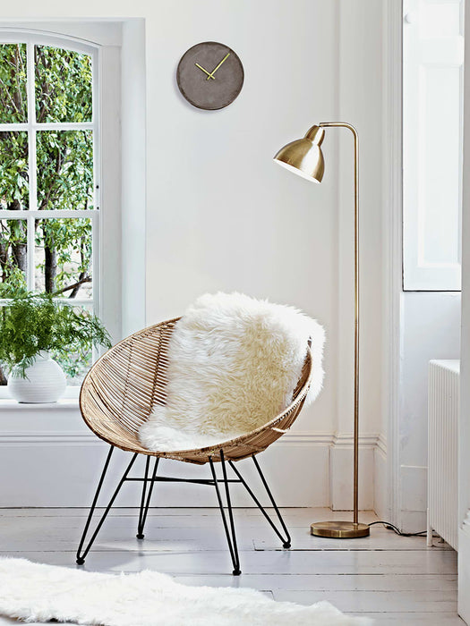 Concrete & Brass Clock