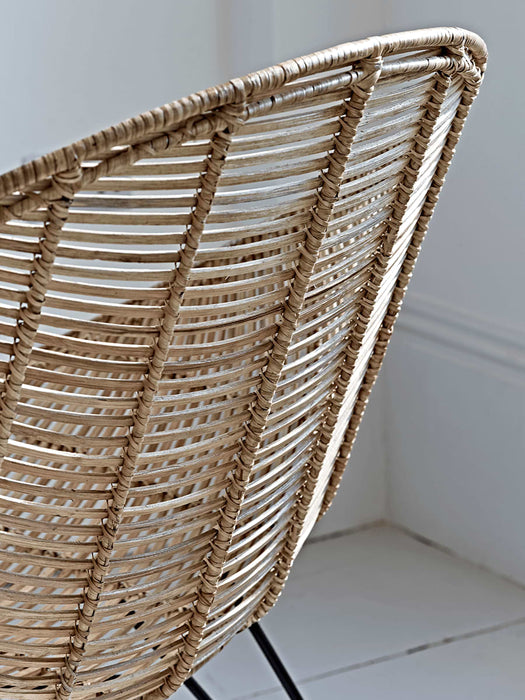 Flat Rattan Occasional Chair - Natural