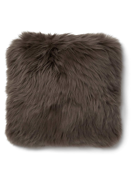 Sumptuous Sheepskin & Suede Cushion - Mink