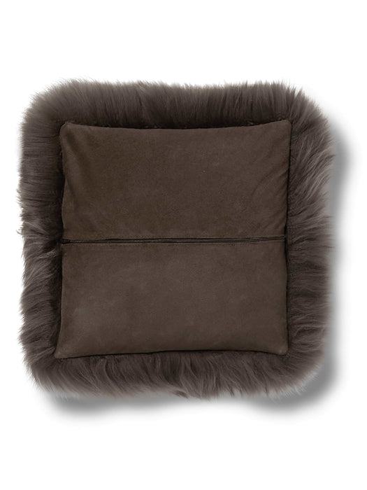 Sumptuous Sheepskin & Suede Cushion - Mink
